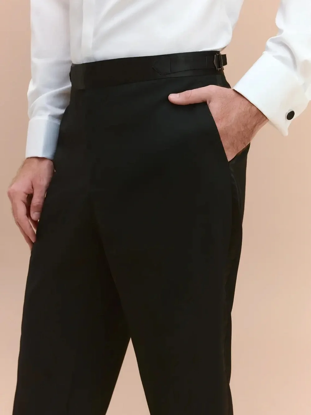 Azazie Black Tuxedo Trousers classic short 34 NWT men, teen, boys suit pants